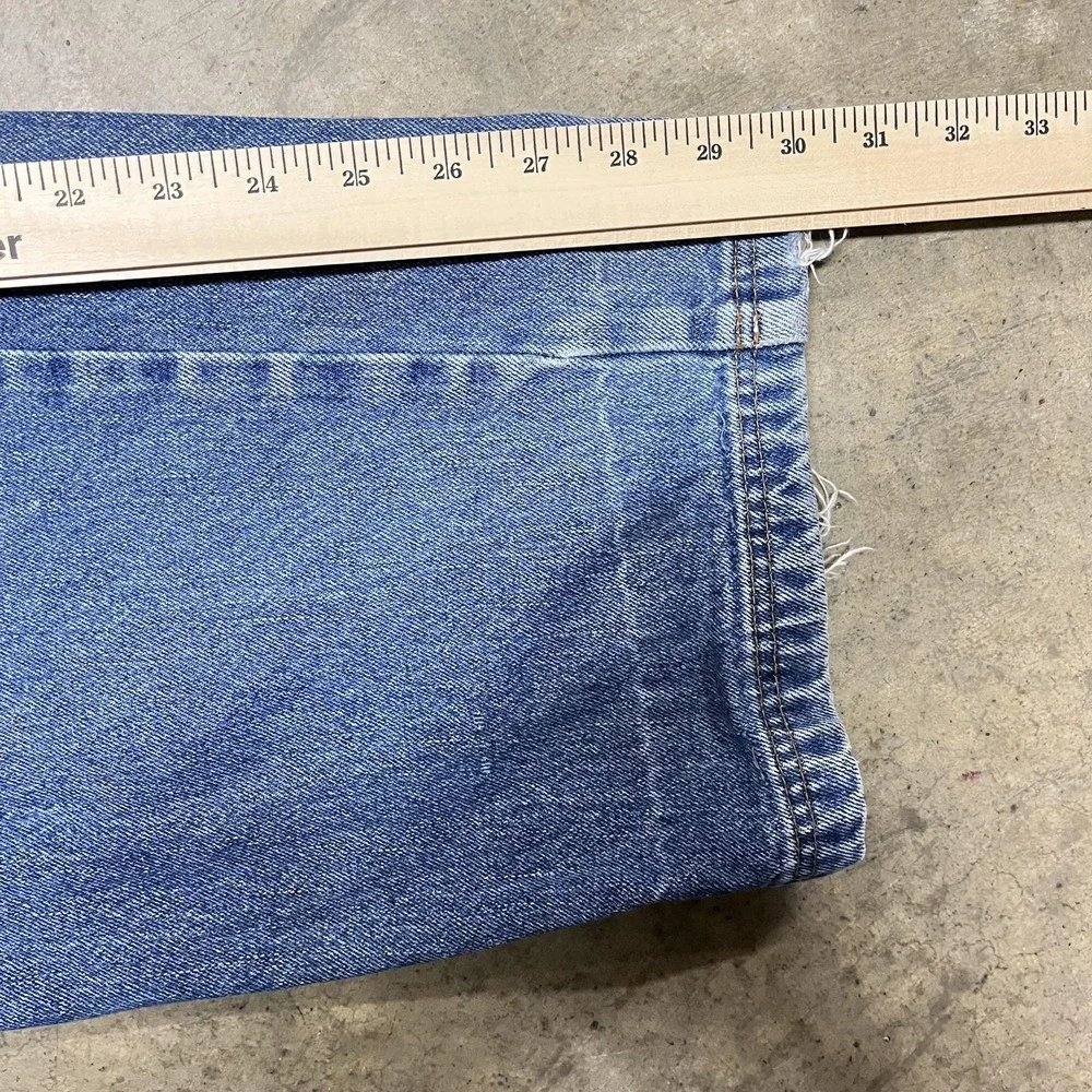 Vintage Y2K Jeans Baggy 33x30 Blue Denim Cargo Oversized JNCO Style Skate Widele - Picture 3 of 6